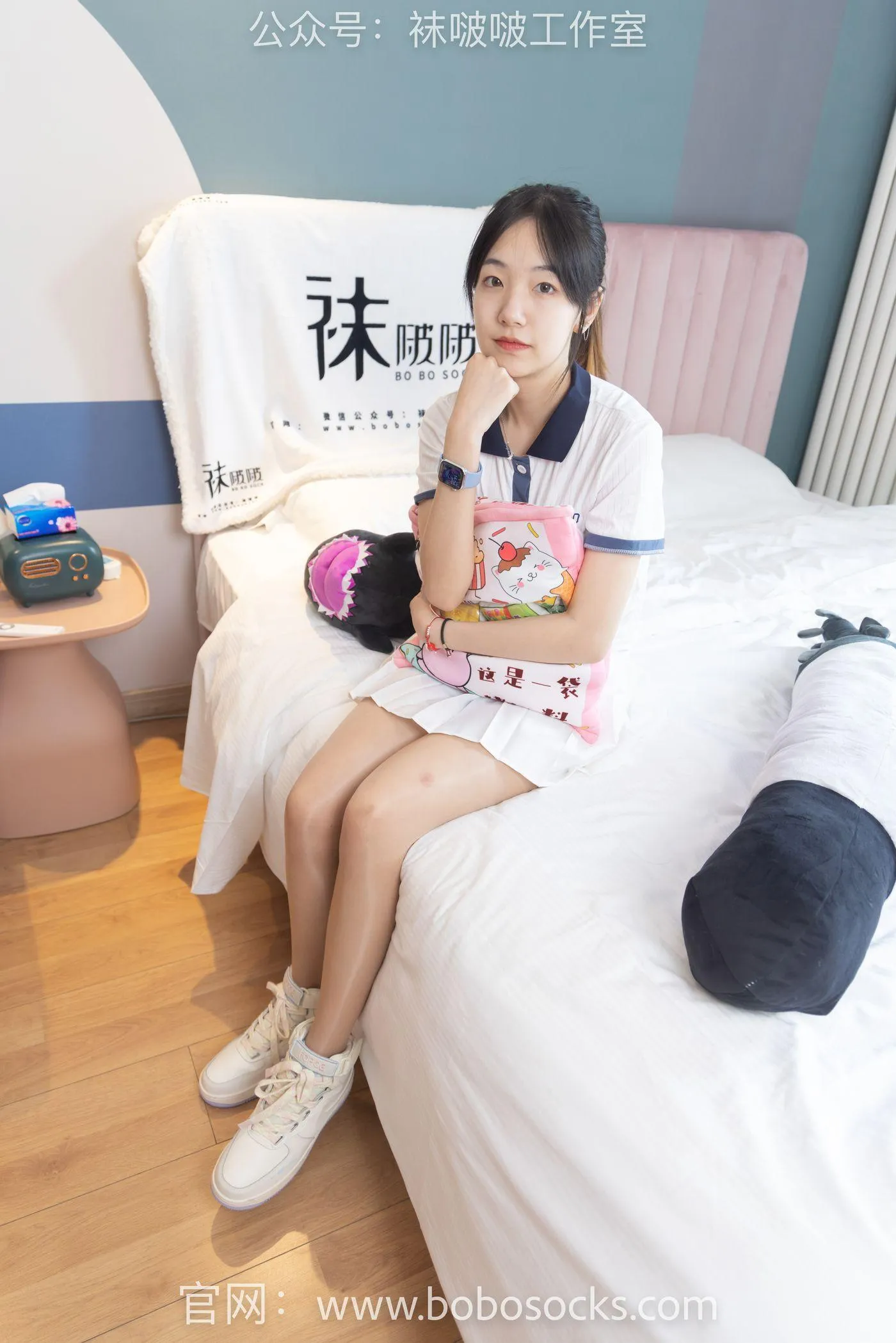 [BoBoSocks袜啵啵]NO.096 小甜豆-板鞋、白棉袜、油亮肉丝 [145P]插图7